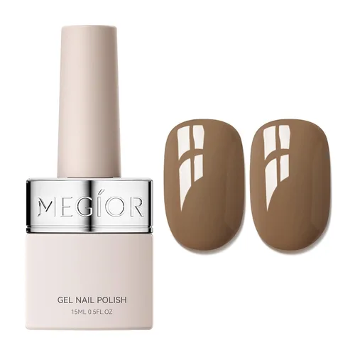 Vista 51 de MEGIOR Esmalte de uñas de gel libre de TPO, 0.5 onzas líquidas, base de gel transparente para remojar la lámpara de uñas LED, capa base de larga