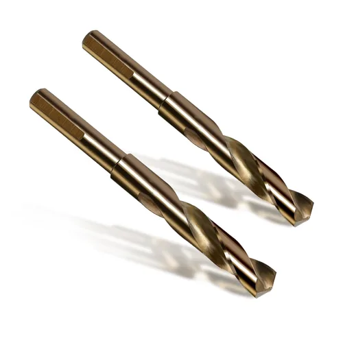 Vista 15 de Broca de cobalto de 1 pulgada, vástago reducido de 1/2 pulgada con 3 planos, adecuada para perforar en metal duro, acero inoxidable, hierro fundido