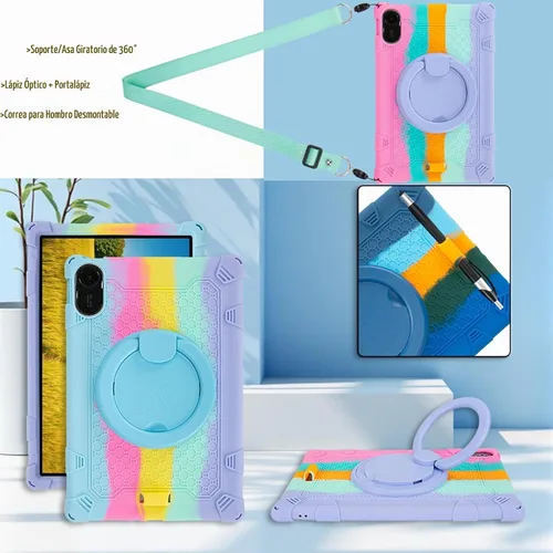 Vista 5 de Funda de silicona para tableta Xiaomi Redmi Pad 2 11" Dazzling Púrpura deslumbrante