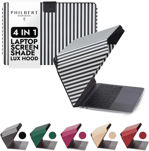 Vista 12 de Pantalla para laptop 4 en 1, capucha Lux original, protección contra el sol, privacidad, calor y contraste, independiente con bolsillo, se adapta a