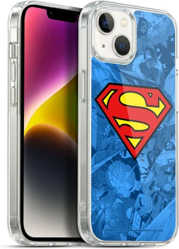 Vista 40 de Head Case Designs Funda de gel con licencia oficial de Superman DC Comics Collage Comicbook Art [protección de grado militar] compatible con Apple