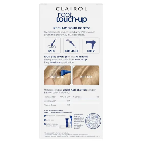 Vista 42 de Clairol Root Touch-Up de Nice'n Easy Tinte Permanente para el Cabello, 10 Rubio Extra Claro, Paquete de 1 Clairol Root Touch Up - Tinte permanente