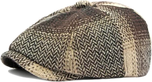 Vista 8 de Gorra plana clásica de Newsboy Gatsby Ivy Cabbie para hombre