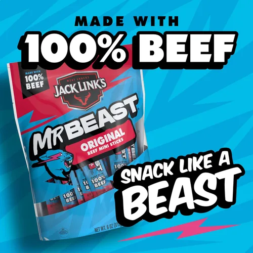 Vista 4 de Jack Link's MrBeast Original Mini Palitos de Cecina de Carne