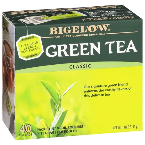 Vista 32 de Bigelow Té verde con melocotón, cajas de 20 unidades (paquete de 6) Té con cafeína con té verde y menta, 120 bolsas de té en total