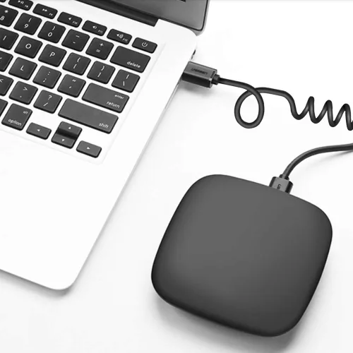 Vista 6 de Cable de datos micro USB de 90 grados en ángulo recto izquierdo Cable USB corto de 5.9 pulgadas para sincronizar teléfonos de carga, GPS, discos