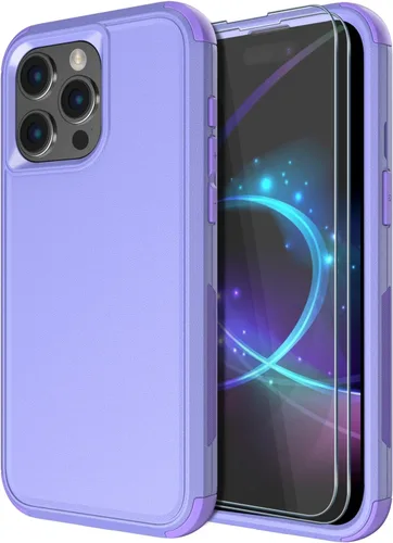Vista 35 de Diverbox Funda para iPhone 15 Plus [a prueba de golpes] [a prueba de caídas] [protector de pantalla de vidrio templado], funda de protección