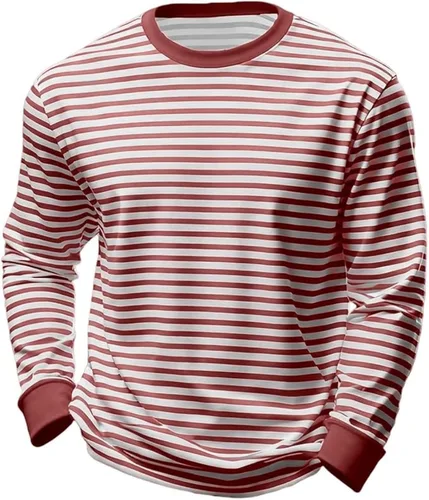 Vista 11 de Camisas a rayas para hombre, manga larga, de gran tamaño, hombros caídos, bloque de color, para trabajo, oficina, uso diario, camiseta básica