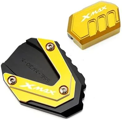 Vista 21 de KAnduo M para Yamaha Xmax 300 X-MAX 125 250 300 400 motocicletas Kickstand lateral soporte ampliador Pad y soporte soporte soporte columna auxiliar
