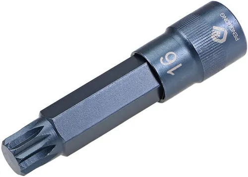 Vista 5 de uxcell 1/2" Drive x M6 (0.236 in) Triple Square Spline Bit Socket, S2 Brocas de acero, enchufes CR-V 4" de longitud (solo para uso manual)