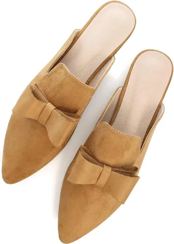 Vista 2 de mocasines para mujer con lazo, mocasines con punta puntiaguda, de verano, zapatos planos sin cordones