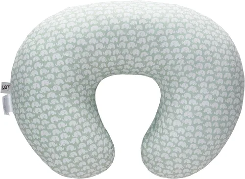 Vista 19 de LAT - Almohada de lactancia para lactancia materna, funda extraíble 100% algodón, almohadas ergonómicas para lactancia materna para mamá y bebé