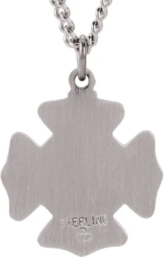 Vista 3 de Collar con colgante de cadena de 0994in con colgante de San Florián 0984in x 0984in