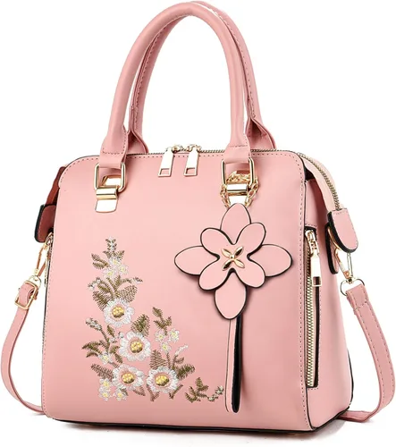 Vista 10 de Bolso de mano bordado con asa superior y bolso ligero para mujer