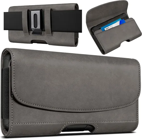 Vista 9 de Bomea Funda para iPhone 8 Case, iPhone 6 6S iPhone 7 Hecha de cuero sintético de alta calidad. Con soporte para cinturón. Delgada y rígida. Con Negro