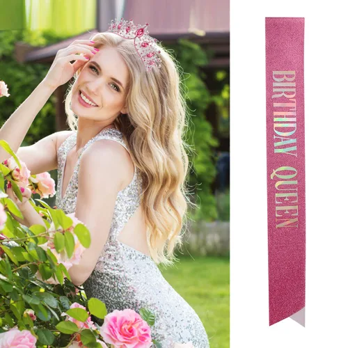 Vista 4 de VELSCRUN Coronas tiara de reina de cumpleaños para mujer, banda de princesa, cumpleaños, niña, decoración de fiesta de cumpleaños, accesorios