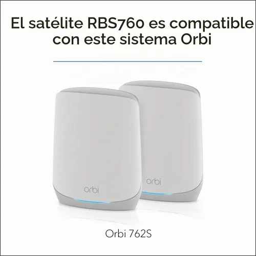 Vista 4 de NETGEAR Orbi Full Home Tri-Band Mesh WiFi 6 Satélite adicional