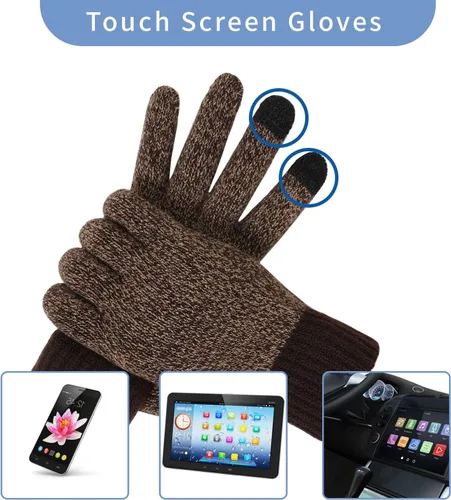 Vista 6 de ecodudo Conjunto de guantes de pantalla táctil para hombres y mujeres