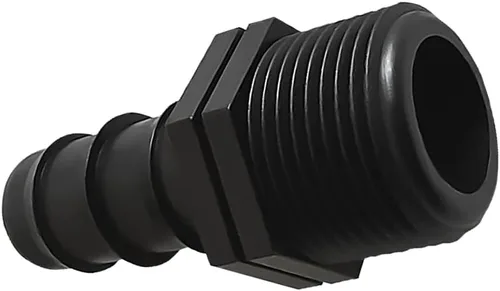 Vista 2 de Conector de manguera de PVC de púas de 5 piezas de 3/4 pulgadas - Juego de piezas de adaptador de conector de manguera de jardín MNPT de 3/4 pulgadas