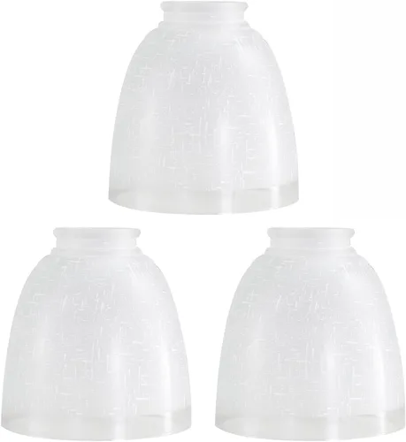 Vista 10 de Paquete de 3 repuestos de pantalla de vidrio ámbar transparente, cubiertas de luz de ventilador de techo, globos de vidrio para candelabros