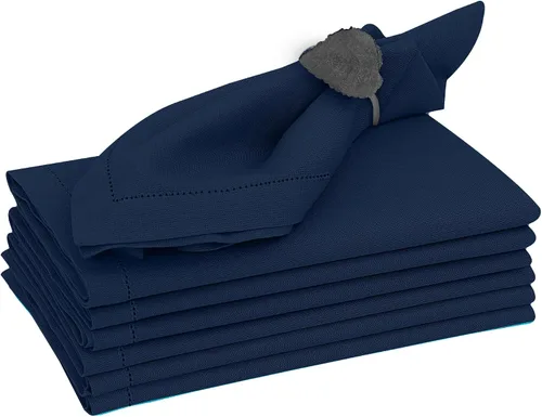Vista 32 de Ruvanti Juego de 6 Servilletas de Lino, Servilletas de Tela de 18x18 pulgadas, Servilletas de Tela de Mezcla de Algodón y Lino Lavables, Suaves Negro