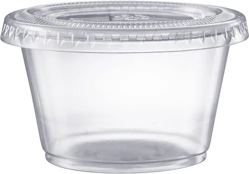 Vista 2 de Pantry Value Vasos de plástico de 4 onzas con tapas