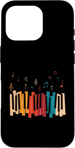 Vista 20 de iPhone 11 Pro Notas de Música Teclado Colorido Piano Case