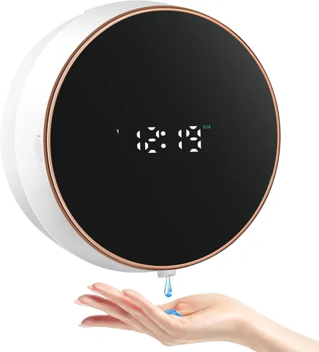Vista 9 de Dispensador automático de jabón de espuma para baño: montaje en pared, recargable, sin contacto, ajustable, automático, inteligente, eléctrico