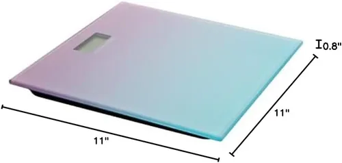 Vista 10 de Bath Bliss Báscula digital de vidrio, baño y hogar, báscula de peso, peso máximo 330 libras (330.7 lbs), en color degradado