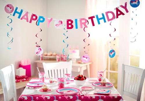 Vista 6 de American Greetings Suministros de fiesta de unicornio, platos de postre de papel (40 unidades)
