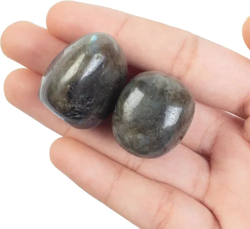 Vista 9 de Más de 300 quilates, 2 piedras y cristales pulidos de amatista, piedras pulidas de 79.724 in, piedras curativas reales para principiantes