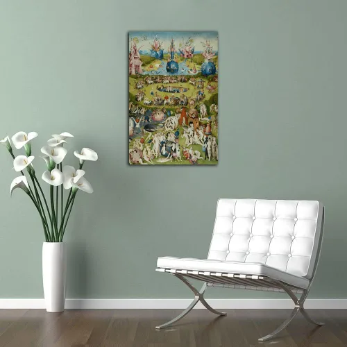 Vista 4 de QUNYAAE Hieronymus Bosch The Garden of Earthly Delights Poster Decorative Painting Canvas Wall Art Living Room Posters Bedroom Painting