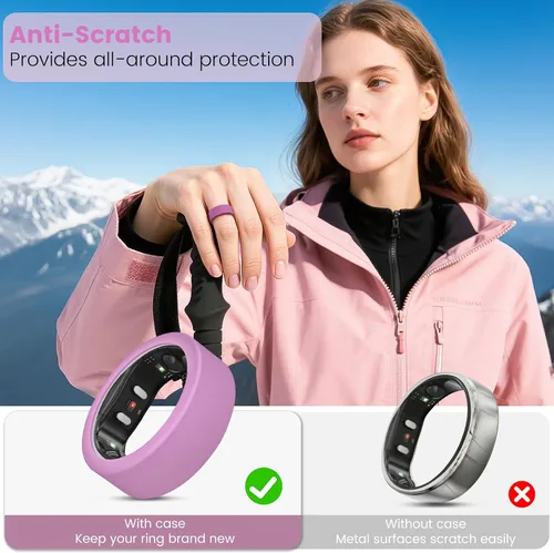 Vista 3 de Paquete de 10 fundas de anillo para RingConn Gen 3/Gen 2/Gen 1, protector de anillo de silicona elástica para RingConn Gen 2, accesorios
