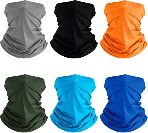 Vista 21 de Geyoga 6 piezas de protección UV para el verano, polaina de cuello refrescante, ropa para la cara, polaina para cuello, bufanda, protector solar