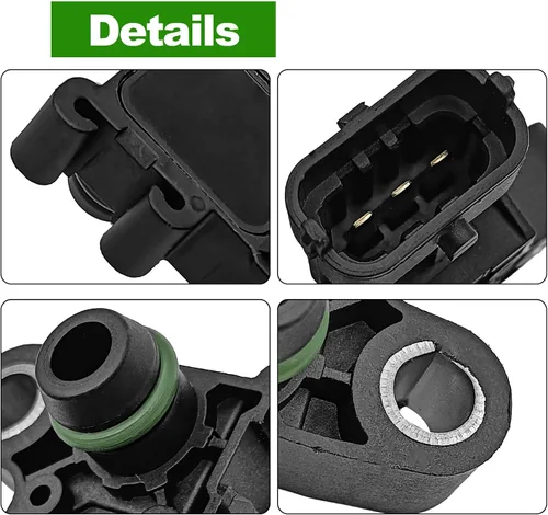 Vista 3 de MAP Sensor 55573248 Colector de presión de aire absoluta – Sensor MAP Interruptor de admisión de aire compatible con GMC 07-13 Sierra 1500; Buick
