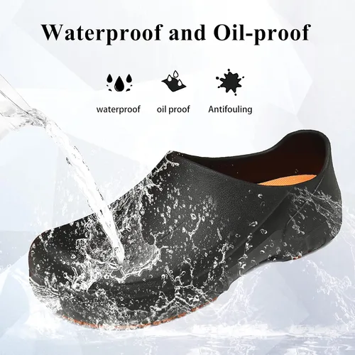 Vista 4 de Zapatos de chef antideslizantes para hombres zapatos profesionales antideslizantes impermeables para enfermeras para cocina restaurante hospital