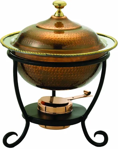 Vista 3 de Old Dutch - Plato redondo de acero inoxidable (12 x 15 pulgadas)