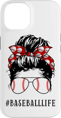 Vista 4 de Mom Messy Hair Bun Aviators Glasses Baseball Mother Life Case for iPhone 17