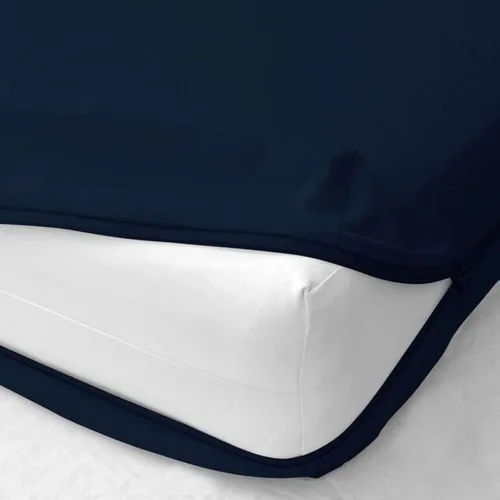 Vista 7 de Shreem Linen Paquete de 2 sábanas bajeras con cremallera - bolsillo extra profundo de 8 pulgadas, sábana inferior de microfibra cepillada suave