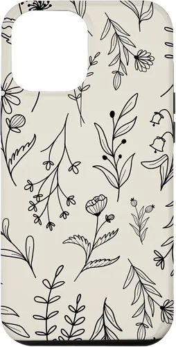 Vista 26 de Sand Beige Wildflower Floral Pattern Case for iPhone 16