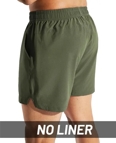 Vista 6 de MIER Pantalones cortos deportivos para correr de 5 pulgadas para hombre con bolsillos, de secado rápido, ligeros, pantalones cortos de entrenamiento