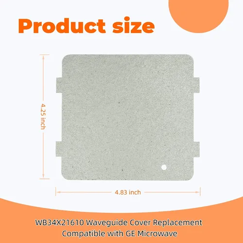 Vista 2 de savone WB34X21610 Cubierta de guía de ondas para microondas GE Sustituye a AP5806654, 3280539, PS9493024, 262100201506