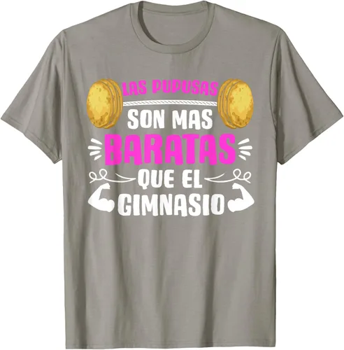 Vista 7 de Las Pupusas Que El Gimnasio - Camiseta salvadoreña salvadoreña, Negro, S