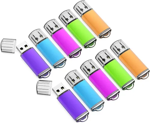 Vista 15 de K&ZZ Unidad flash USB de 4 GB, paquete de 5 unidades USB 2.0, unidades flash USB 2.0 de fácil almacenamiento, unidad de pulgar 4G Gig Stick Zip