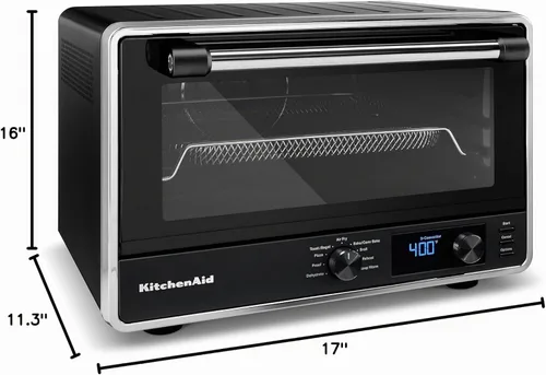 Vista 8 de KitchenAid Horno de encimera digital, freidora de aire y piedra para pizza
