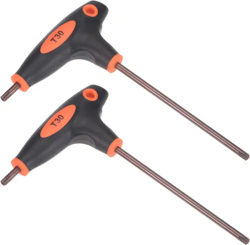 Vista 6 de uxcell Llave Torx a prueba de manipulaciones T15 con mango en T de doble extremo, acero S2 2 unids