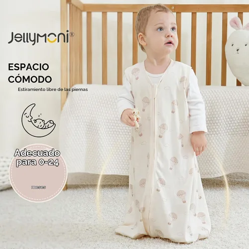 Vista 3 de JELLYMONI Saco de dormir para bebé de 0 a 6 meses, 100% algodón, paquete de 3, 0.5 TOG, manta vestible para bebé, saco de dormir para bebé