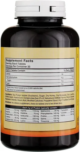 Vista 2 de Tabletas Proteínas Sabor Miel 200 Tabs