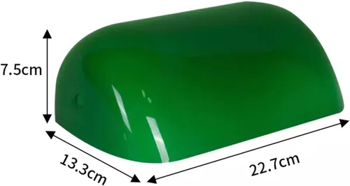 Vista 4 de Pantalla clásica de banquero para lámparas de mesa, reemplazo de pantalla de herradura de plástico verde, decoración de arte, decoración