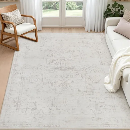 Vista 42 de Alfombras de área 8x10 Sala de estar: Dormitorio Alfombra Lavable Beige